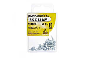 Deltafix Spaanplaatschroef KK 3.5x13mm Set 25st