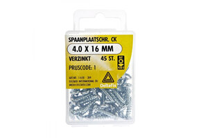 Deltafix Spaanplaatschroef CK 4.0x16mm Set 45st