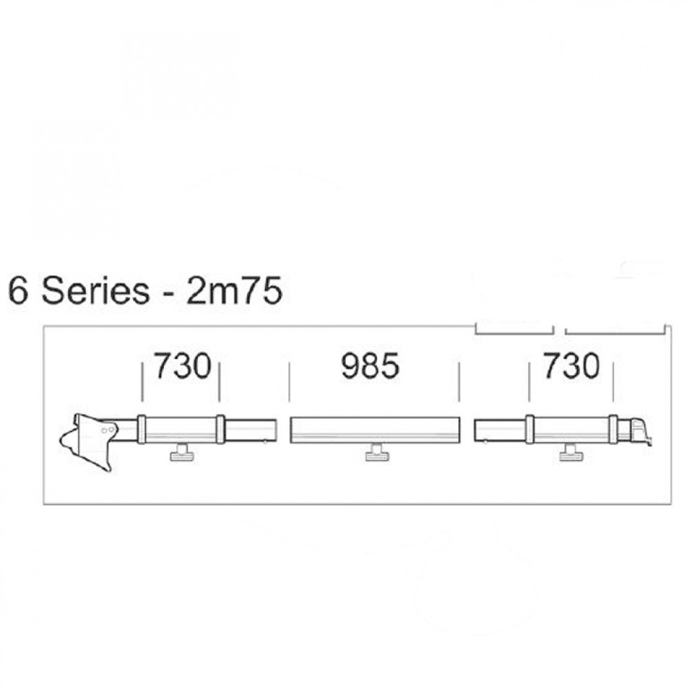 Thule clamping profile 6 series 2m75 right