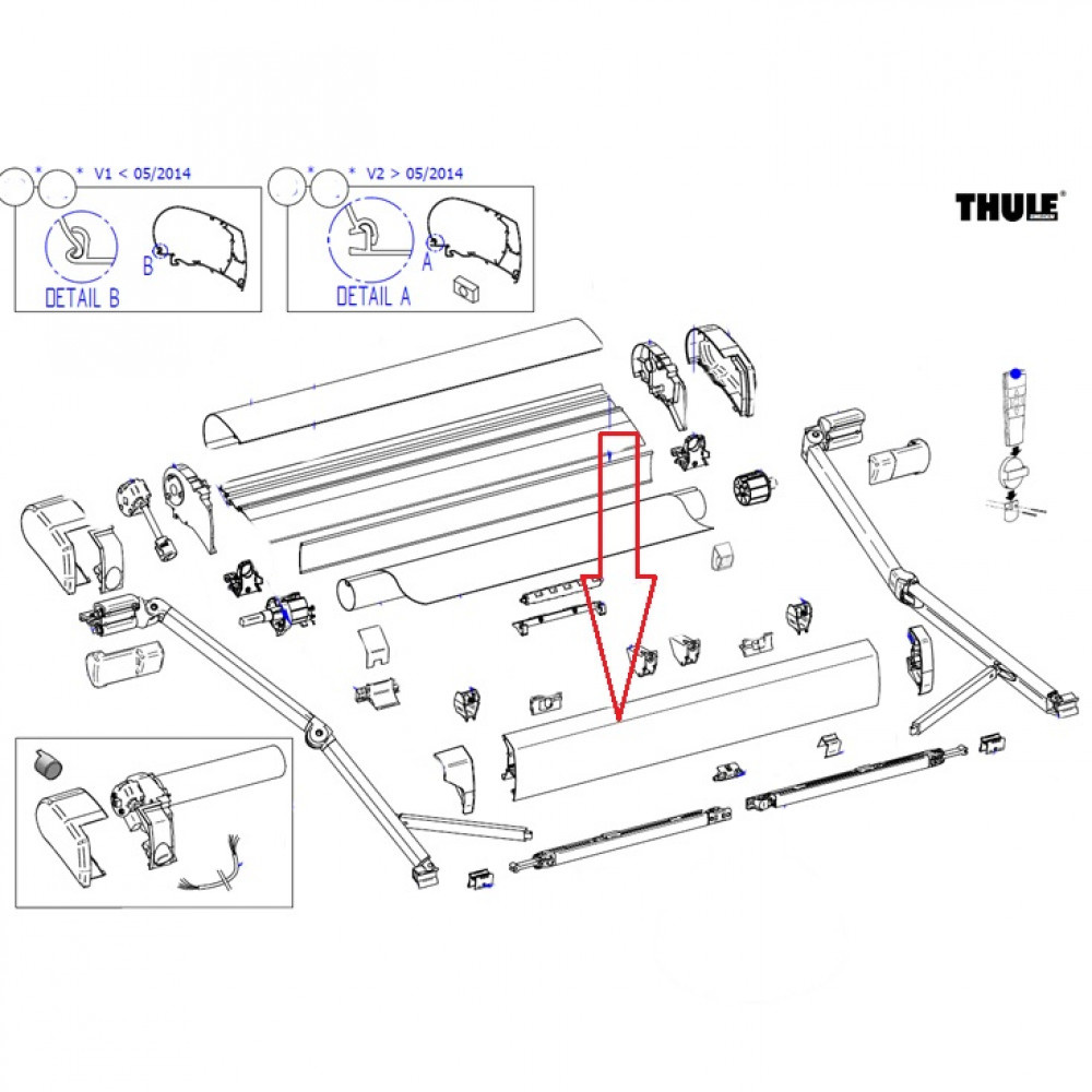 Thule Lead Rail 9200 6.00 Wit Thule Lead Rail 9200 6.00 Wit