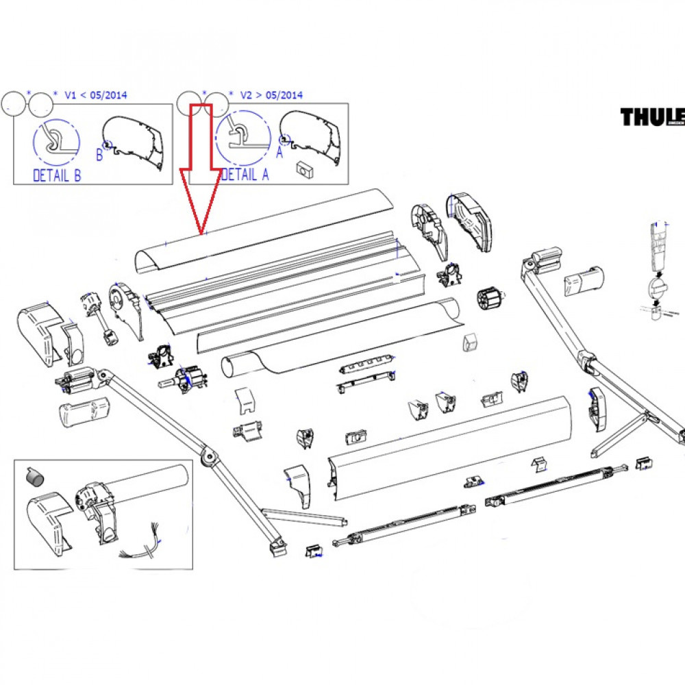 Thule Cover Housing 9200 4.00 Wit >05/2014 Thule Cover Housing 9200 4.00 Wit >05/2014