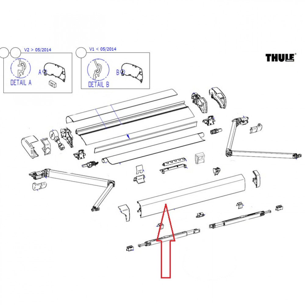 Thule lead rail 6200 3,5m white Thule lead rail 6200 3,5m white