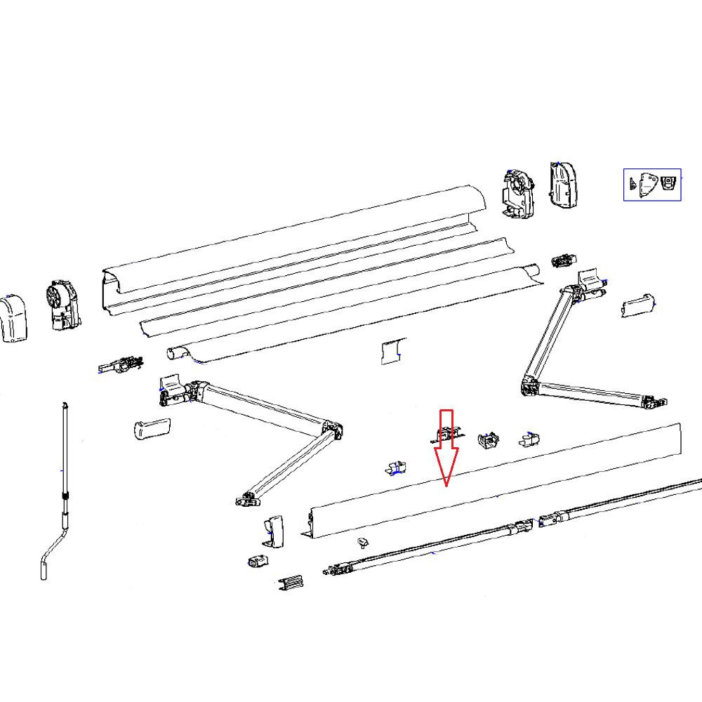 Thule Lead Rail 4200/4900 3.50 Wit Thule Lead Rail 4200/4900 3.50 Wit