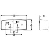 Hella Achterlicht Rem/ Knipper Opbouw Rechts 12/24V Hella Achterlicht Rem/ Knipper Opbouw Rechts 12/24V