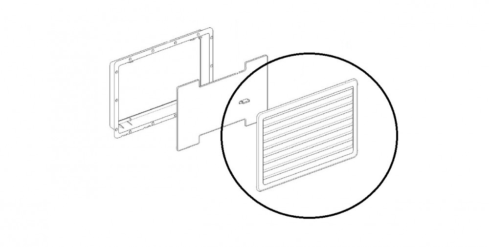 Thetford Buitenrooster N3140 257x432mm Thetford Buitenrooster N3140 257x432mm