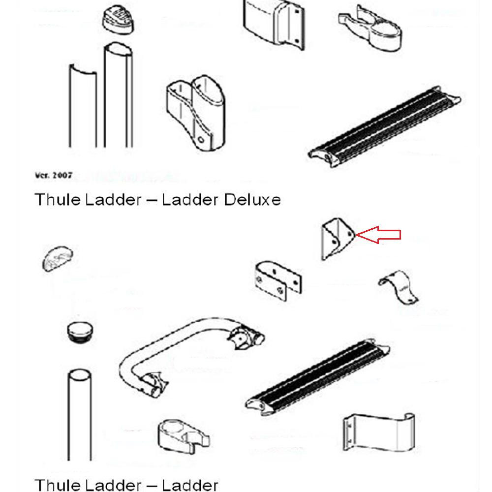 Thule Ladder Wandbevestigings Beugel 30mm Doosnede Thule Ladder Wandbevestigings Beugel 30mm Doosnede