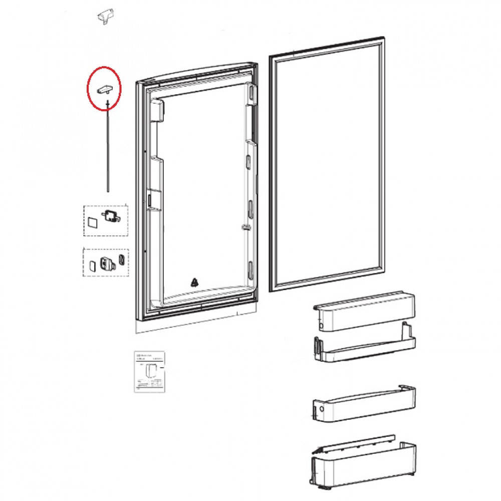 Dometic RM8405 Knop Deurvergrendeling Rechter Scharnier Dometic RM8405 Knop Deurvergrendeling Rechter Scharnier