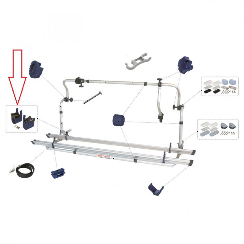 Fiamma Buisklemhouder set 35mm L+R blauw 98656-141