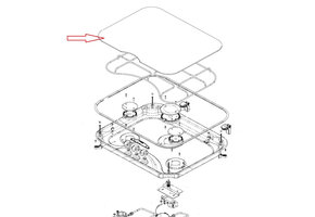 Thetford Hob 345 Komfoor Glasplaat