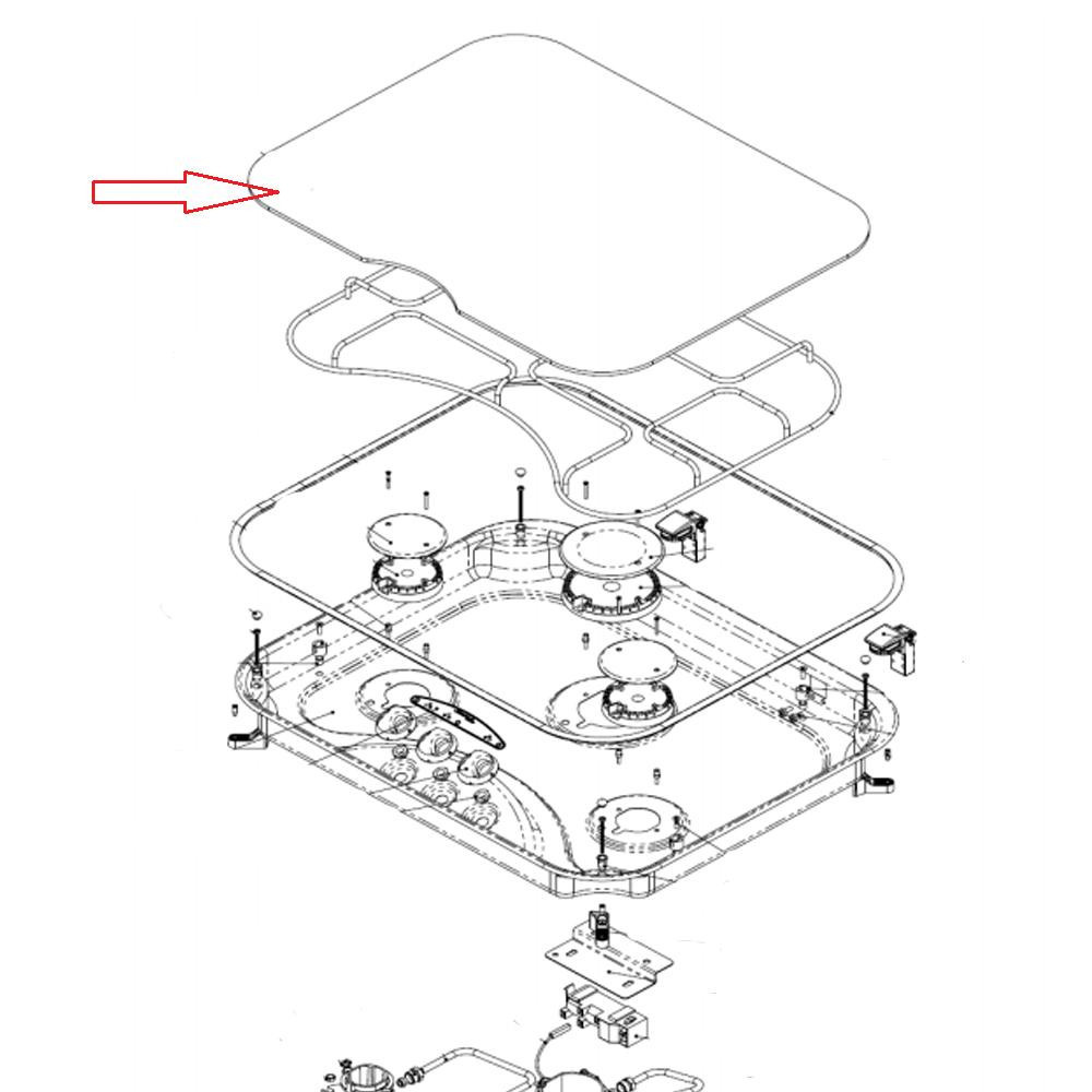 Thetford Hob 345 Komfoor Glasplaat