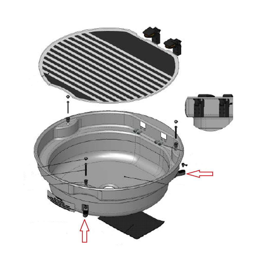 Thetford SBL3000 Spoelbak Bevestigingsclip Thetford SBL3000 Spoelbak Bevestigingsclip