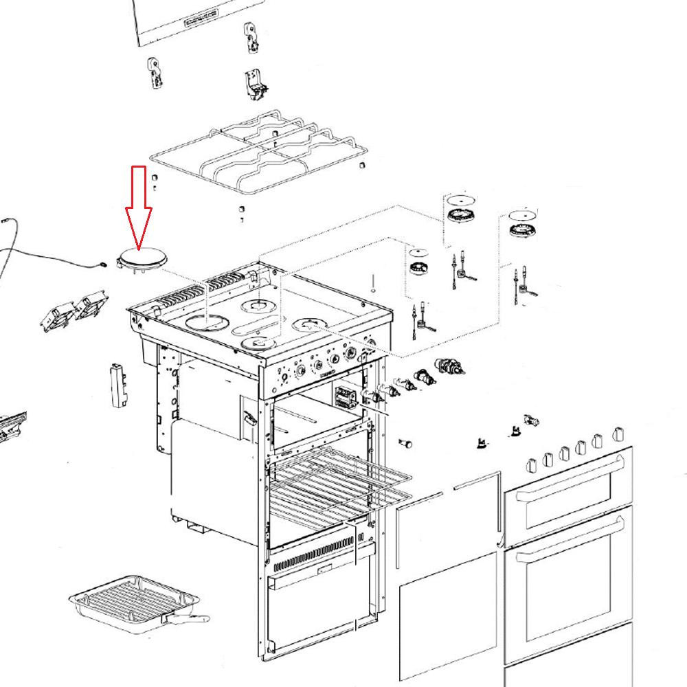 Thetford Duplex Fornuis Dual Fuel Branderkop Thetford Duplex Fornuis Dual Fuel Branderkop