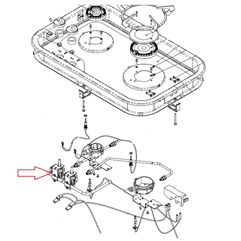 Thetford Hob 160 Tap Grill 0.45 Brander