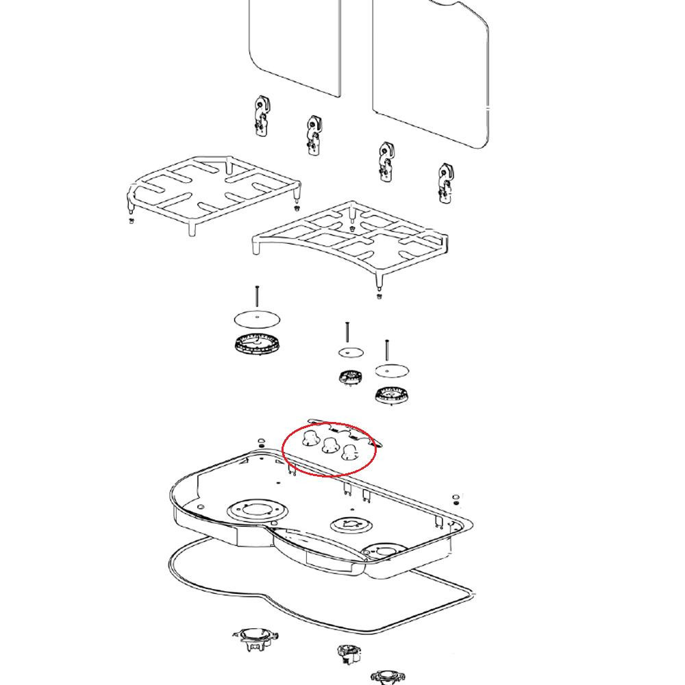 Thetford Hob 353 Regelknopen Thetford Hob 353 Regelknopen