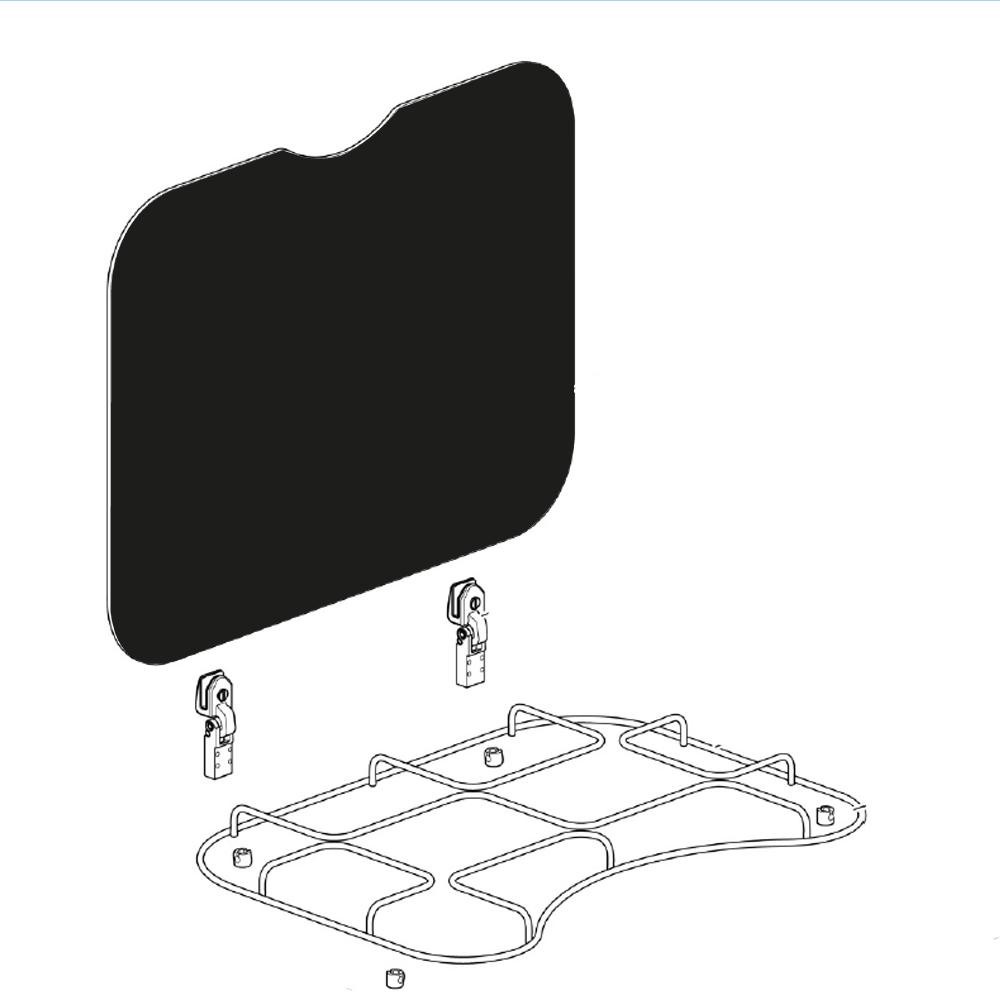 Thetford Basic Line 340 Komfoor Glasplaat zwart