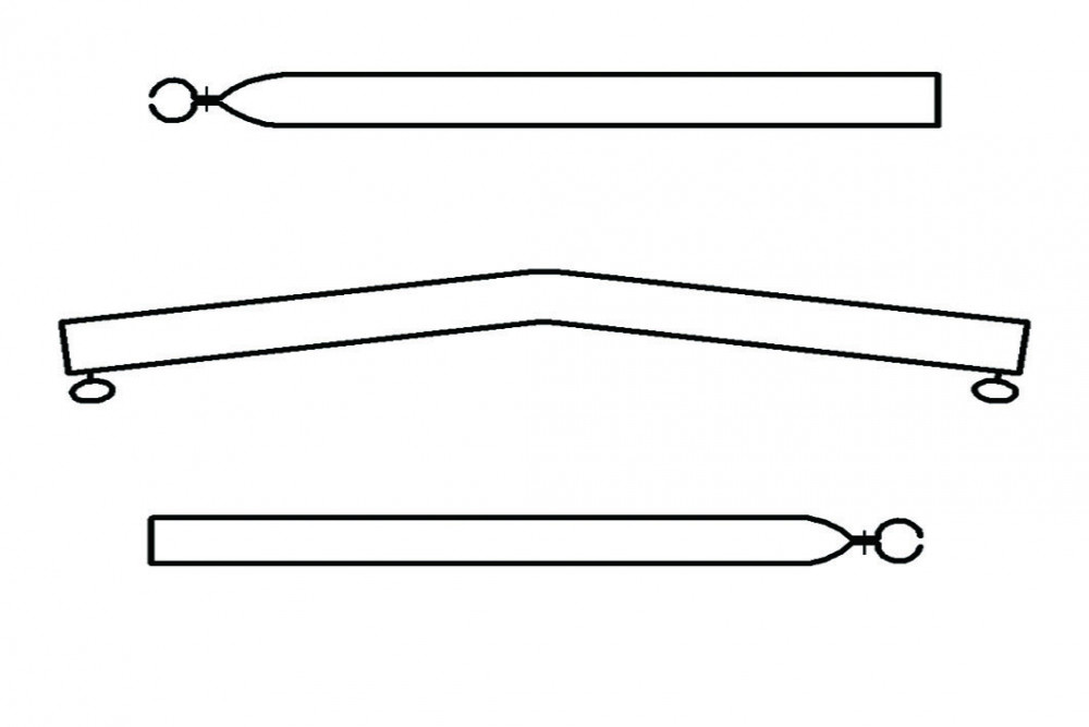 Campking Daksteun gebogen 22/19mm 170-250 Basic Campking Daksteun gebogen 22/19mm 170-250 Basic