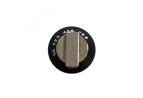 Thetford Oven knop 2-delig chroom /zwart