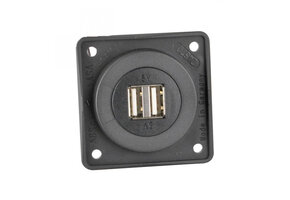 Berker Contactdoos 2x USB Lader 12V Inbouw Zwart Mat