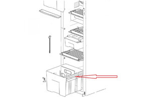 Thetford N3142/N4142 Koelkast Groentebak Geleider 2st.