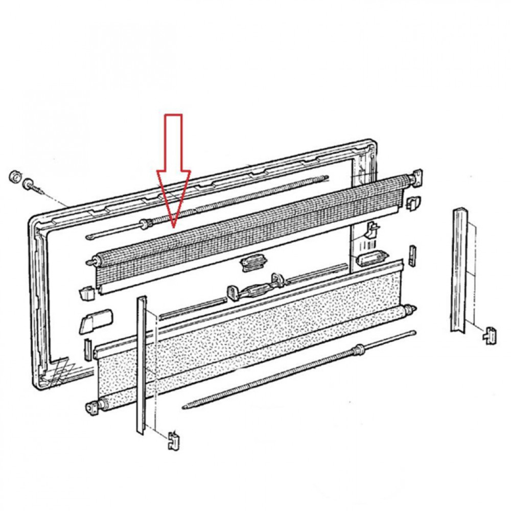 Dometic S4 Vliegenhor rollo 50 x 60 Dometic S4 Vliegenhor rollo 50 x 60