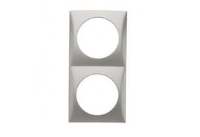 Berker Afdekraam Pure 2-Vaks Chroom Mat