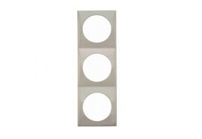 Berker Afdekraam Pure 3-Vaks Chroom Mat