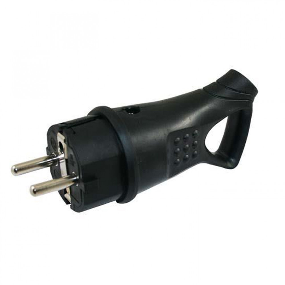 Stekker met handgreep rubber Stekker met handgreep rubber