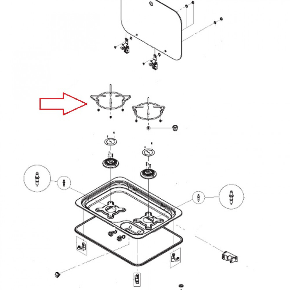 Dometic Pannenrooster PICE33 250mm Dometic Pannenrooster PICE33 250mm