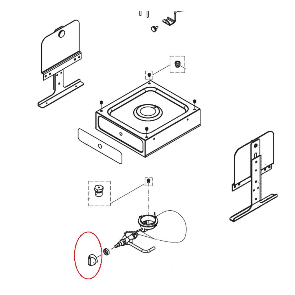 Dometic EK 1600 Knop grijs Argentata (4 pc)