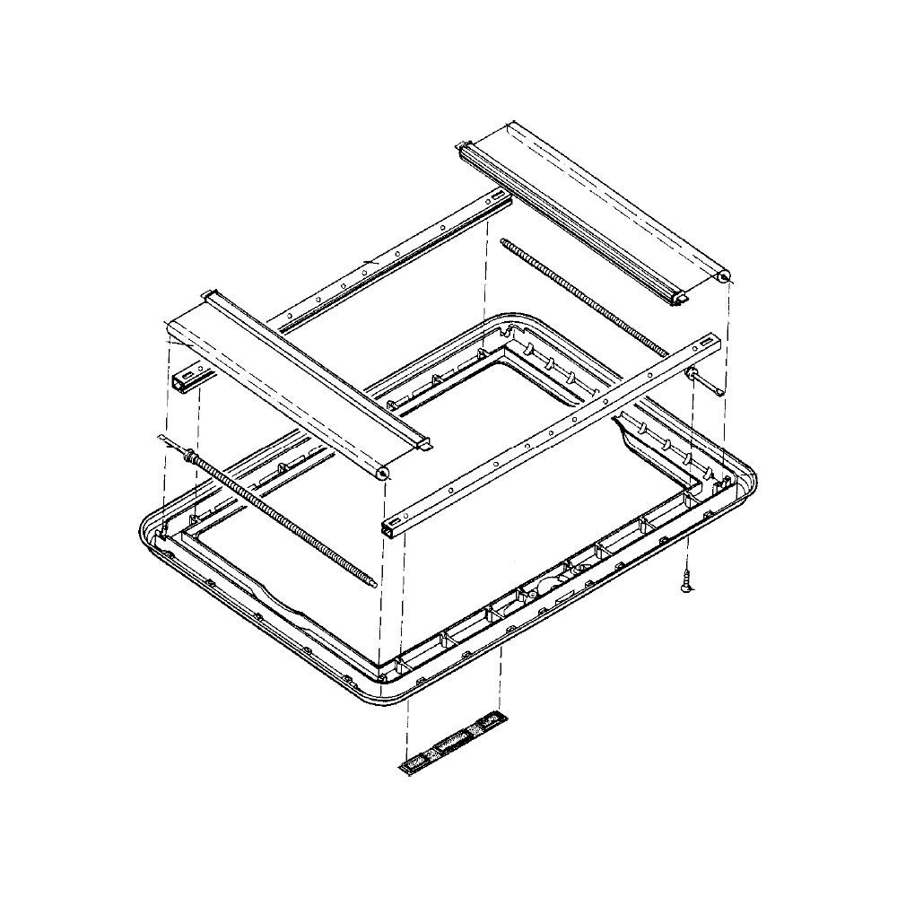 Dometic Heki 1 binnenkader compl. Crème incl. Hor en verduistering