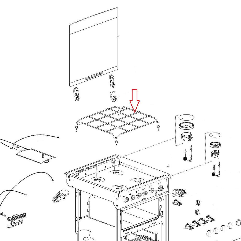 Thetford Caprice 4B 496 Fornuis Pannendrager