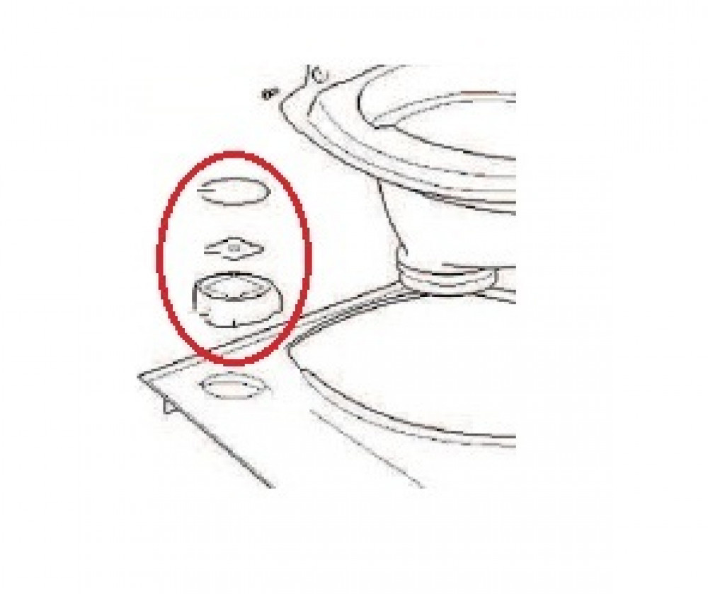 Thetford C500 Controle Knop C versie V2 wit/grijs Thetford C500 Controle Knop C versie V2 wit/grijs