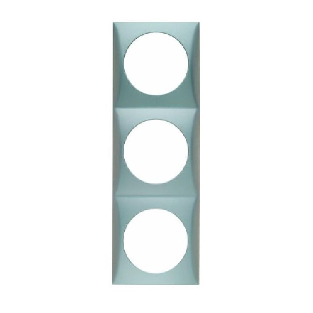 Berker Afdekraam Flow 3-Vaks Chroom Hoogglans