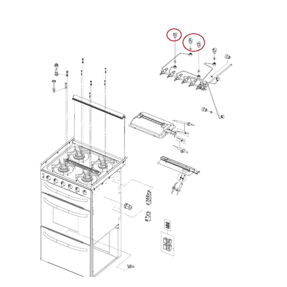 Dometic kookplaat PI8000 Sproeier Dometic kookplaat PI8000 Sproeier