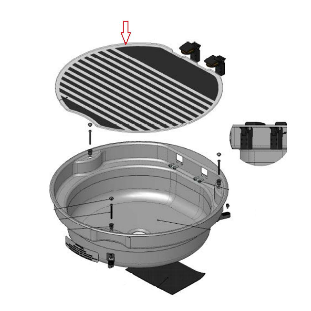Thetford Spoelbak Glasplaat Rond