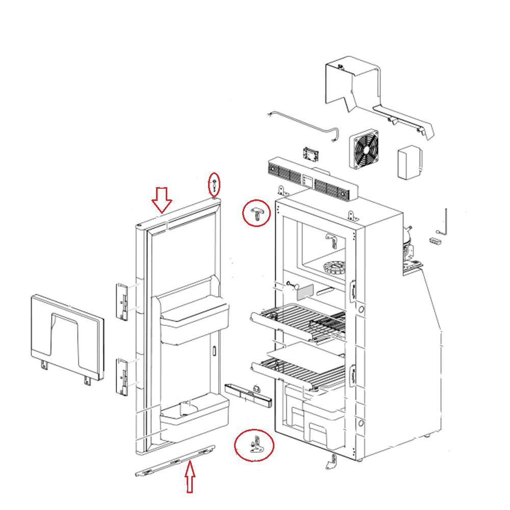 Thetford Handgreep Laag met Deurbevestiging T1090 Thetford Handgreep Laag met Deurbevestiging T1090