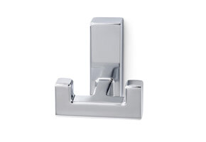 Kapstok 2-Haaks Hoogglans Chroom