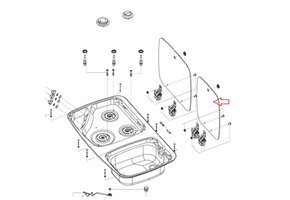 Dometic Glasplaat Spoelbak MO7103