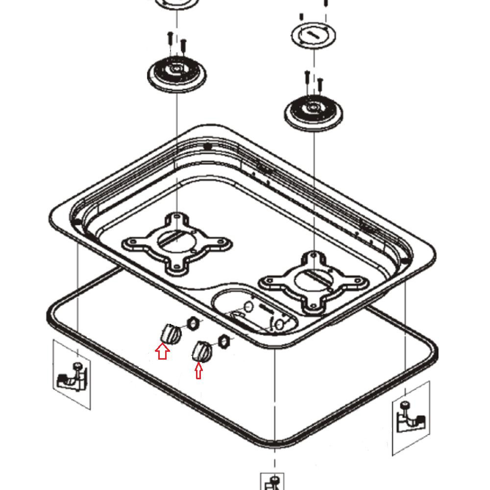 Dometic Draaiknop Kookplaat CE99 ZF Dometic Draaiknop Kookplaat CE99 ZF