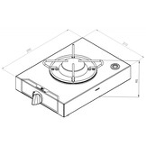 Navy Load Kookplaat Vrijstaand 1-Pits 210x290 Navy Load Kookplaat Vrijstaand 1-Pits 210x290
