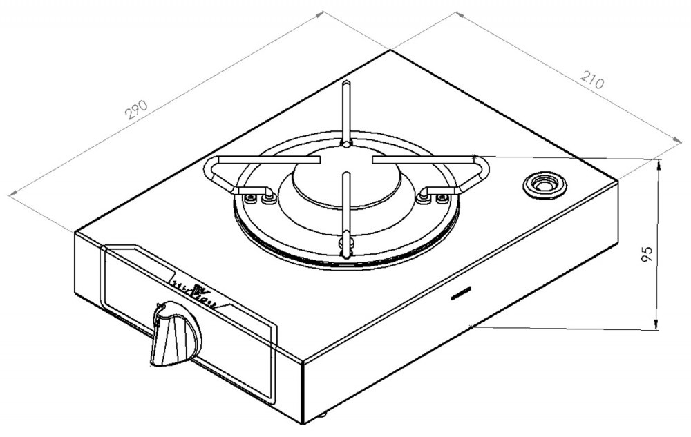 Navy Load Kookplaat Vrijstaand 1-Pits 210x290 Navy Load Kookplaat Vrijstaand 1-Pits 210x290