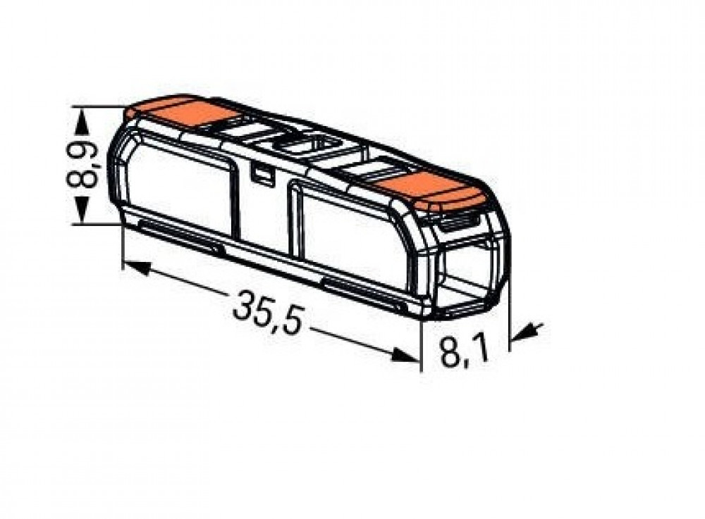 Wago 221 Lasklem Doorsteek Wago 221 Lasklem Doorsteek