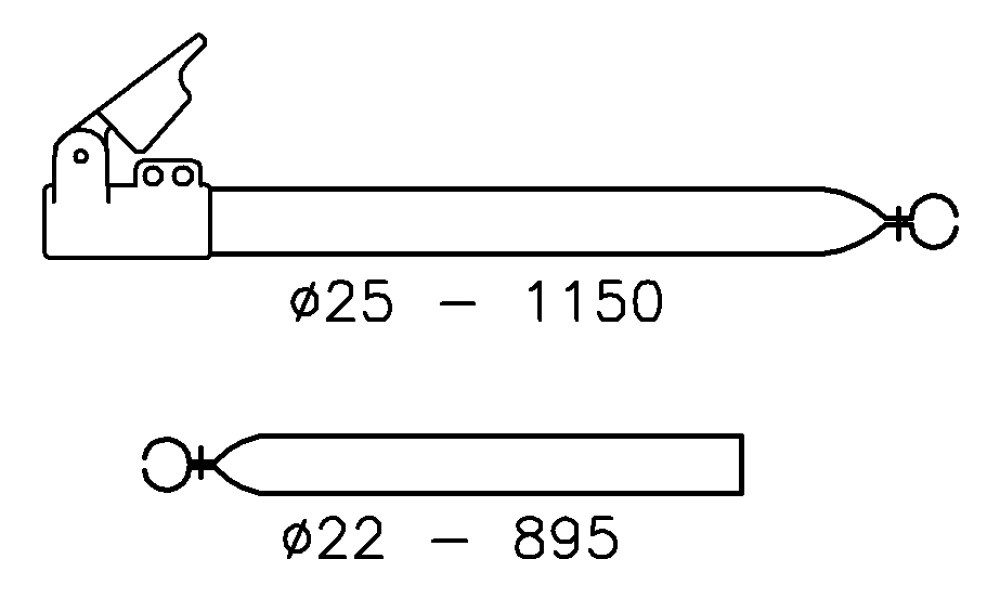 Campking Verandastang 25/22mm 120-200cm Aluminium Quickgrip