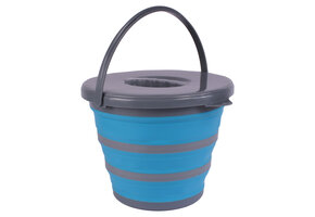 ViaMondo Emmer met Deksel Opvouwbaar Blauw 10L