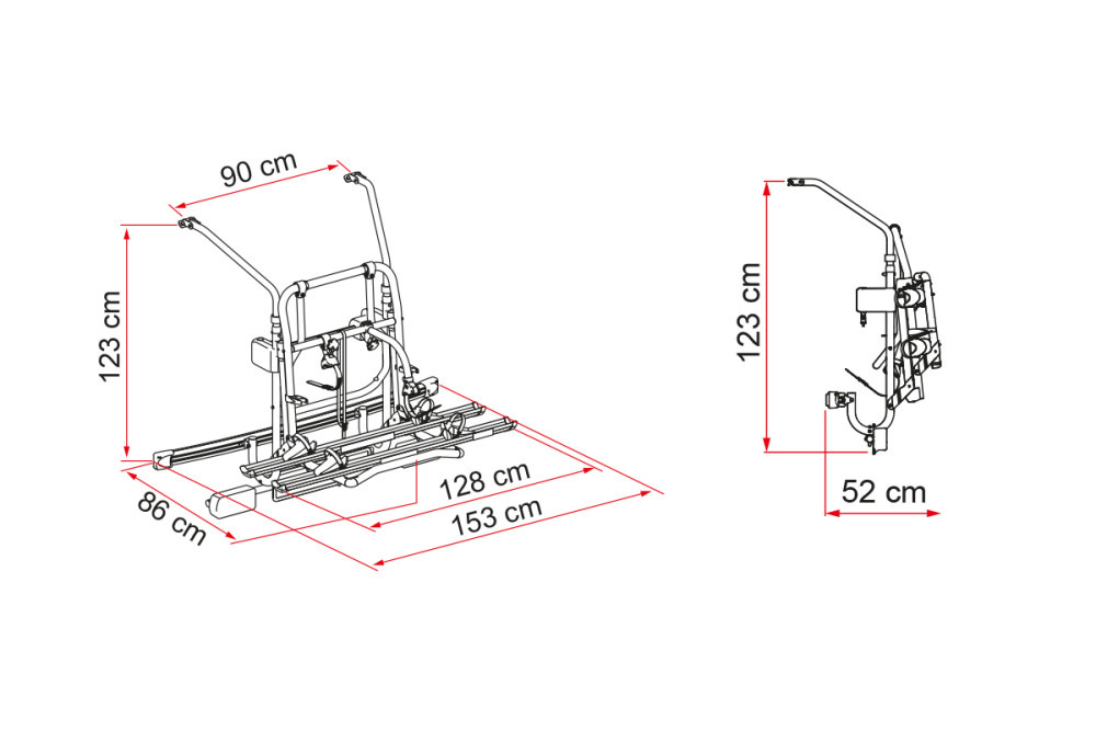 Fiamma Carry-Bike Mercedes V Class Lift E-Bike Fiamma Carry-Bike Mercedes V Class Lift E-Bike