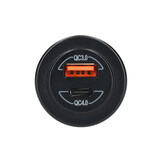 Power Line Contactdoos USB-A QC3.0 + USB-C QC4.0 Lader Power Line Contactdoos USB-A QC3.0 + USB-C QC4.0 Lader