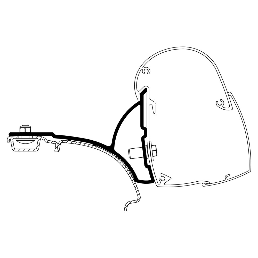 Thule VW T5/T6 Minivan Fixed Roof Rail Adapter 5102 Thule VW T5/T6 Minivan Fixed Roof Rail Adapter 5102