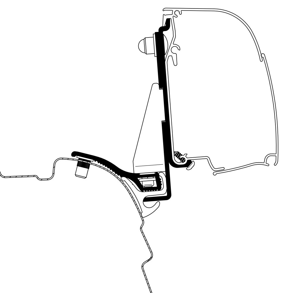 Thule VW T5/T6 Minivan Reimo Multi Rail LWB Adapter 4200 >300
