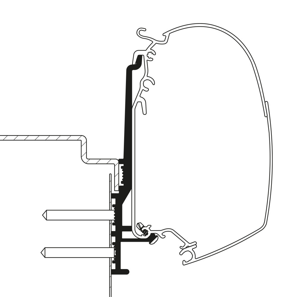 Thule Adapter Knaus Tourer CUV 500 3mtr Thule Adapter Knaus Tourer CUV 500 3mtr