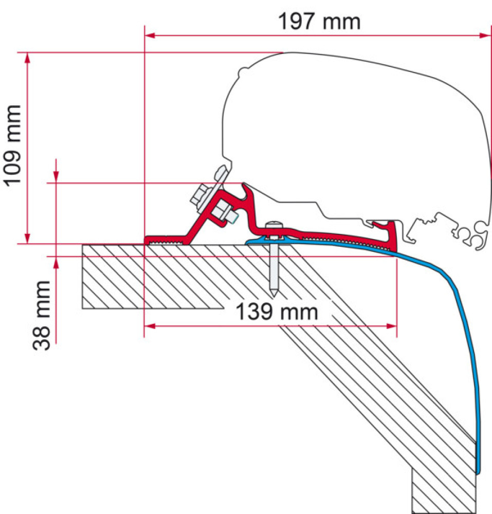 Fiamma Adapter Laika Rexosline/ Kreos >09 500